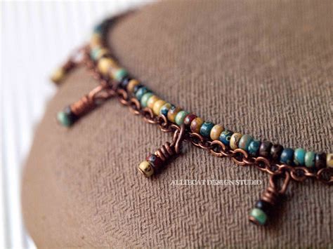 Bohemian Anklet Boho Anklet Rustic Anklet Boho Picasso Etsy