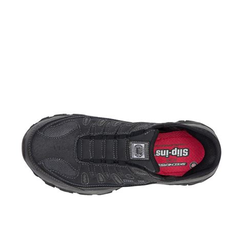 Skechers Slip Ins - Cankton - Faison Steel Toe Black – Shoeteria