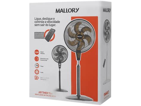 Ventilador De Coluna Mallory Air Timer TS 40cm 3 Velocidades