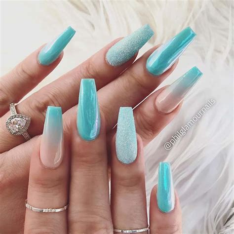 Baby Blue Nails With Glitter Blue Chrome Nails Nails Yellow Blue