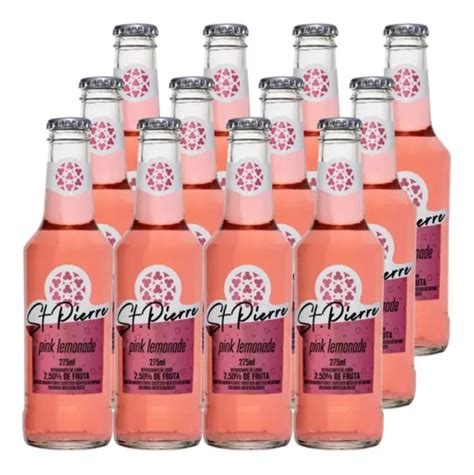 Refrigerante Pink Lemonade St Pierre 275ml Pack Com 12 Uni