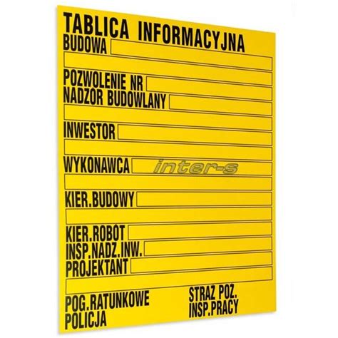 Tablica Informacyjna X