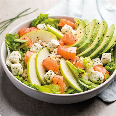 Recette Salade Au Saumon Quinoa Avocat Et Pomme Verte