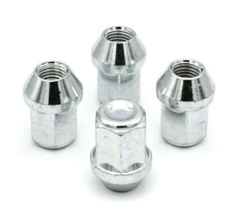 X M X Mm Hex Tapered Seat Closed Wheel Nuts Silver Ford