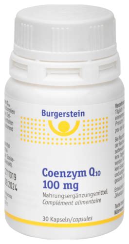 Burgerstein Coenzym Q10 100 Mg Kapseln Kaufen Valsona At