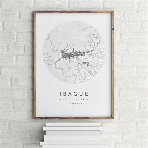 Ibague Map Ibague Colombia City Map Home Town Map Ibague - Etsy