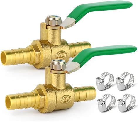 Ergaoboy Pcs Way Mm Straight Barb Shut Off Ball Valve Mm Hose