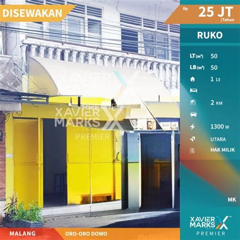 Disewakan Ruko Bagus Lantai Di Poros Jl Oro Oro Dowo Klojen Malang