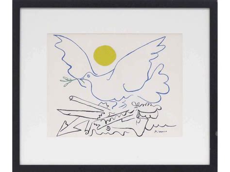 Sold Price After Pablo Picasso Lithograph La Monde Dove Of Peace Signed In Plate Sight 11