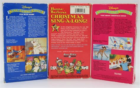 Disney Hanna Barbera Christmas Sing Along Songs Vhs Lot Of Tapes