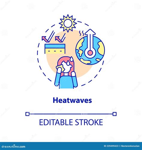 Icono De Concepto De Ondas De Calor Ilustraci N Del Vector