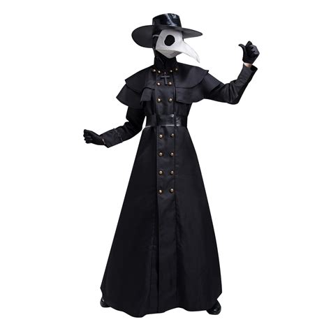 Pingchzery Gothic Clothes For Women Leather Jerkin Adult Doctor Crow Set Outfit