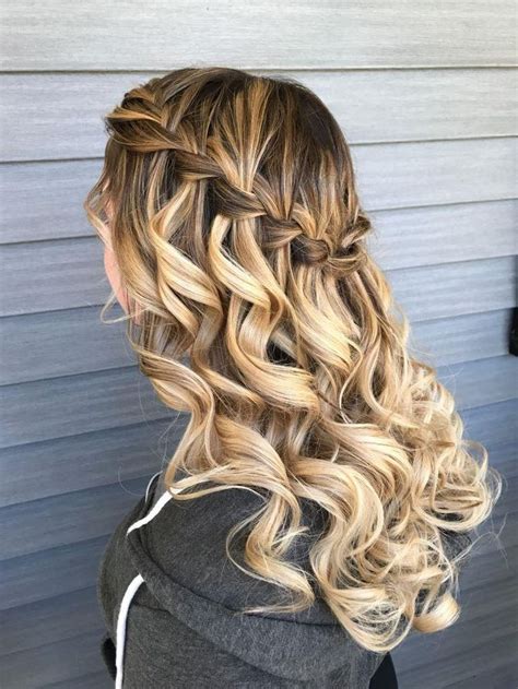 Curly Hairstyles For Prom With Braid