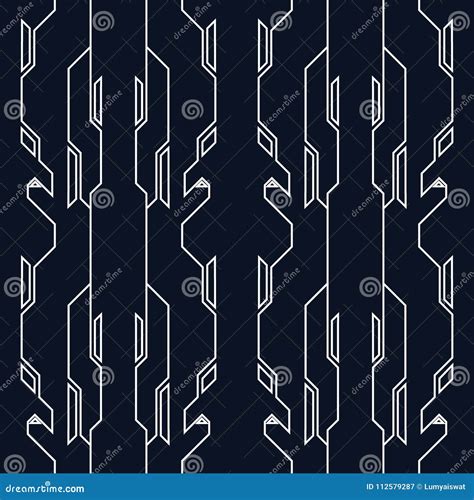 Abstract Technological High Tech Style Pattern Stock Vector