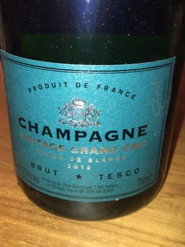 Union Champagne Blanc de Blancs Vintage Brut Champagne Grand Cru ...