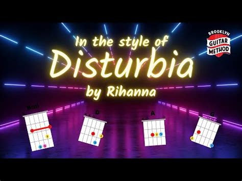 In The Style Of Disturbia By Rihanna Guitar Play Along Youtube