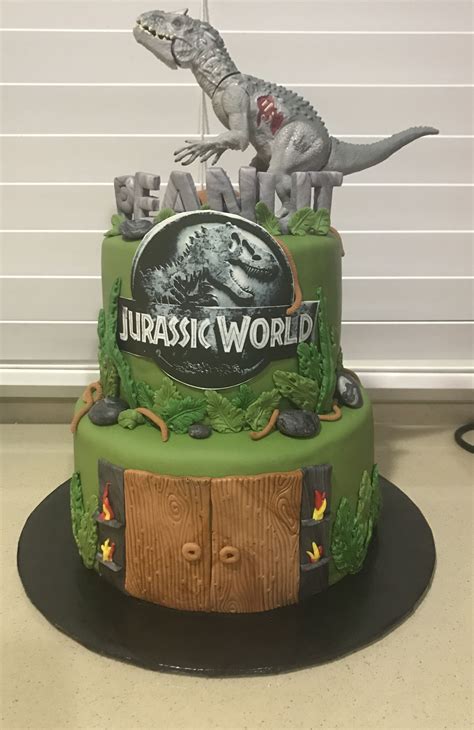 Jurassic World Cake Jurassic Park Birthday Party Jurassic Park Birthday Dinosaur Themed