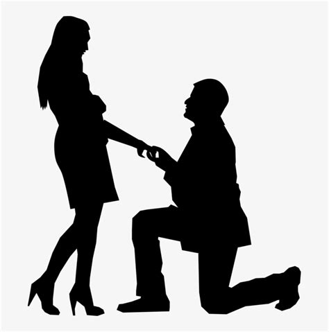 Marriage Proposal Silhouette