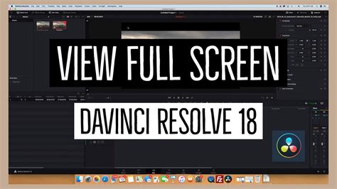 Davinci Resolve View Full Screen Preview Youtube