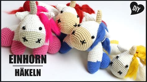 Einhorn häkeln Häkelanleitung vom XXL Einhorn Amigurumi DIY