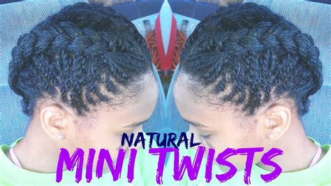 How To Mini Twists Tutorial Natural Hair Youtube