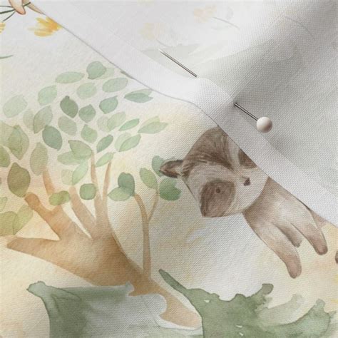 8" Woodland Animals - Baby Animals in Fabric | Spoonflower