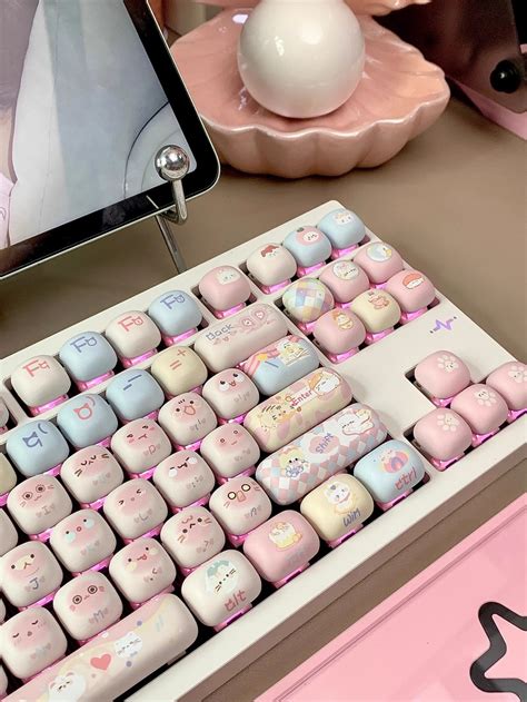 Sweet Cat Mantou Keycap Mog Profile Keys Pbt Five Sided Dye