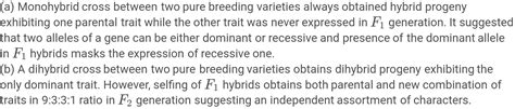 How Do Mendel S Experiments Show That The A Traits May Be Dominant Or