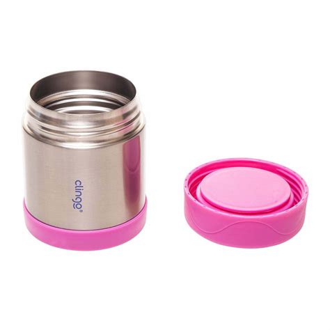 Pote Térmico Inox e Rosa Clingo 330ml Loja Lanchinhos