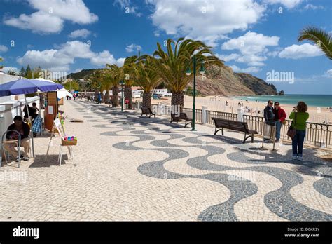 Beach promenade at Praia da Luz Stock Photo - Alamy