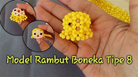 Model Rambut Boneka Manik Manik Tipe 8 DIY BEADS Beaded Doll