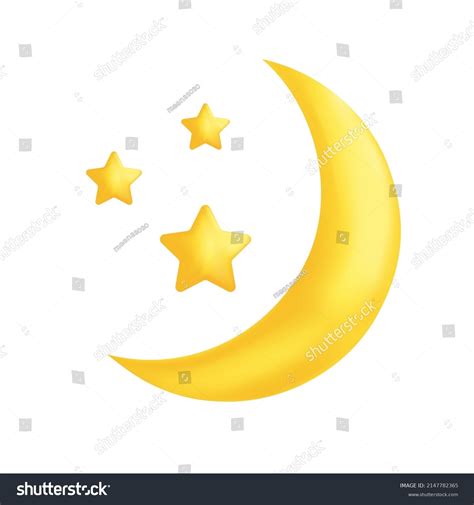 Vector Ramadan Symbol Realistic D Crescent Royalty Free Stock