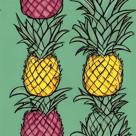 Download Colorful Pineapple Drawing Patterns Online Creative Fabrica