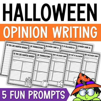 Halloween Opinion Writing Prompts And Reasons Halloween Opinion