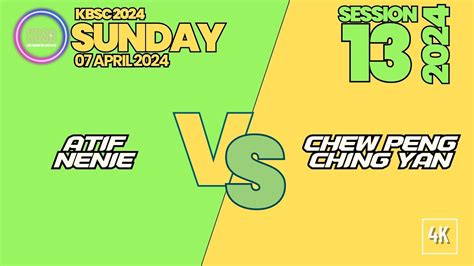 K Atif Nenie Vs Chewpeng Chingyan Kbsc Sunday April