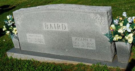 Parthina Elizabeth Church Baird Monumento Find A Grave