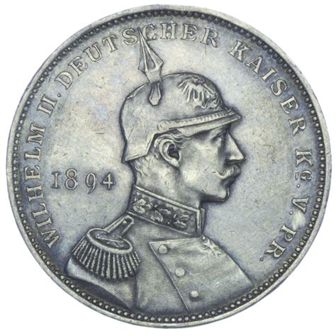 Preussen Wilhelm Ii Ar Medaille Silber Ar Medaille