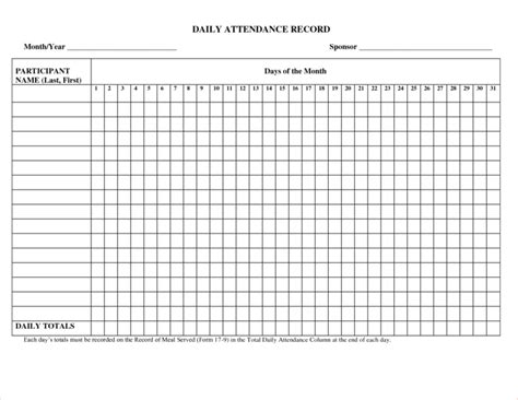 Spreadsheet Attendance Template throughout Employee Attendance Tracking ...