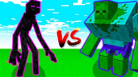 Mutant Enderman Vs Mutant Zombie 2 Minecraft Mob Battles Youtube