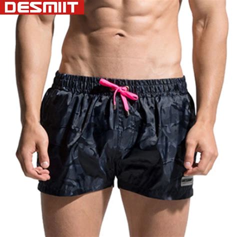 Desmiit Swimwear Men Swimming Shorts Beach Camouflage Swim Trunks For