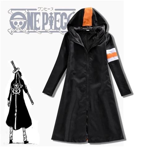 One Piece Cosplay Costume Trafalgar Law Corazon Long Coat Cloak Jacket