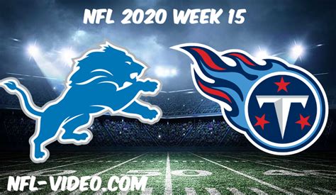 Detroit Lions Vs Tennessee Titans Full Game Highlights Nfl Week