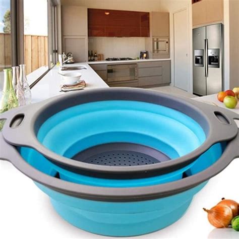 Bassine Pliable Passoire Pliante Pliable Bassin Pliage Vaisselle Bol