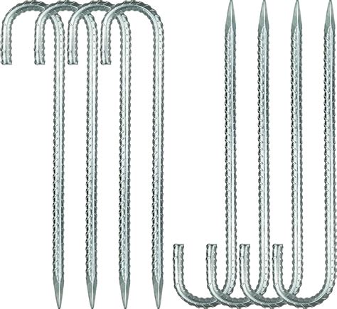 YOUNTHYE Heavy Duty Galvanised Steel Tent Pegs Set Of 8 India Ubuy