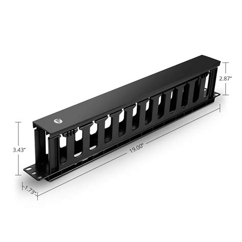 1u Horizontal Cable Management Panel Single Sided With Finger Duct