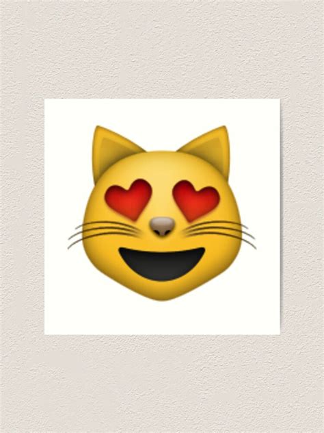 "Heart Eyes Cat Emoji" Art Print by nojams | Redbubble