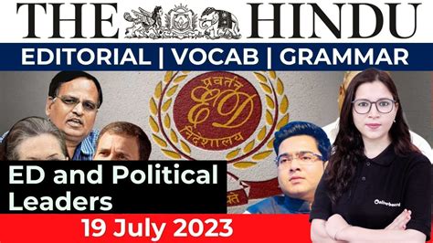 19 July 2023 The Hindu Editorial Analysis The Hindu Vocab Grammar