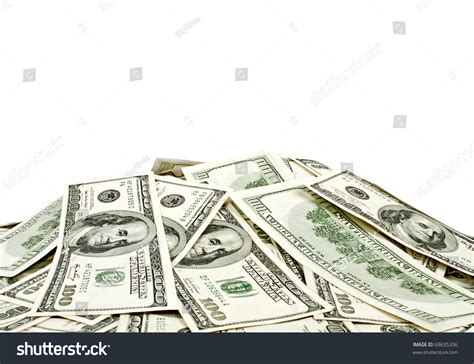 Pile Money On White Background Stock Photo 69635356 - Shutterstock