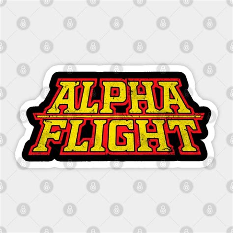 Alpha Flight Vintage Logo - Alpha Flight - Sticker | TeePublic