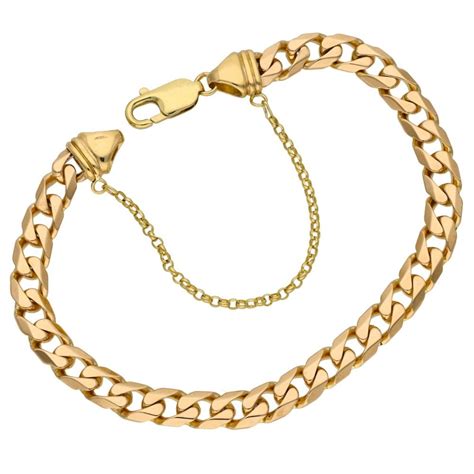 Mens Ct Yellow Gold Curb Bracelet Miltons Diamonds